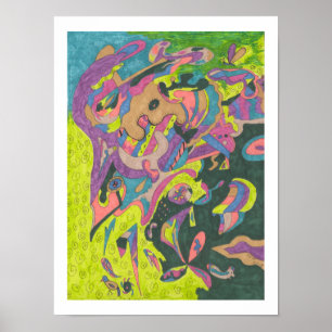 Poster Voyez, l'original 12x16 abstrait