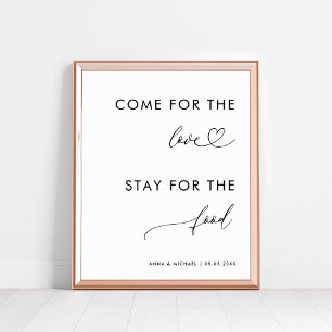 Poster Voyez pour l'amour Séjour pour la nourriture Maria