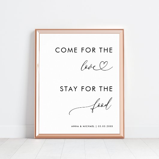 Poster Voyez pour l'amour Séjour pour la nourriture Maria