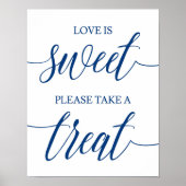 Poster Voyez Un Mariage Signal Marine Calligraphie Bleue (Devant)