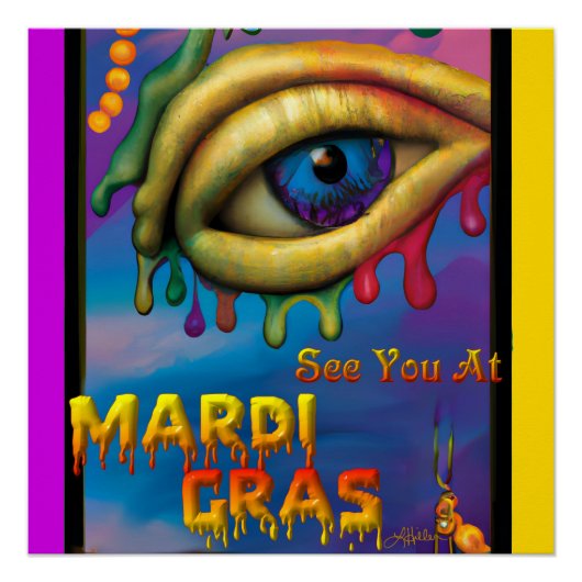 Poster Voyez-vous à Mardi Gras Eye (Devant)