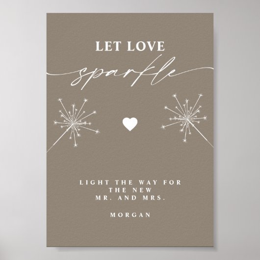 Poster Voyons d'amour moderne Sparkle Signer Mariage Pann (Devant)