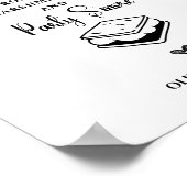 Poster Voyons grillé Marshmallow Campfire Mariage Signé (Coin)