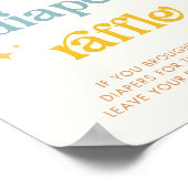 Poster Voyons le Baby shower Fils Déchets Signe Raffle (Coin)
