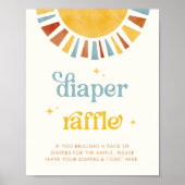 Poster Voyons le Baby shower Fils Déchets Signe Raffle (Devant)