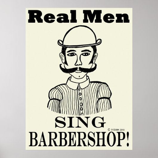 Poster Vrai Homme Chant Barbershop (Devant)