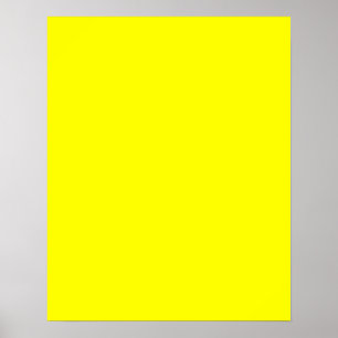 Poster Vrai Jaune Fluo Couleur Délice Prêt à Customiser