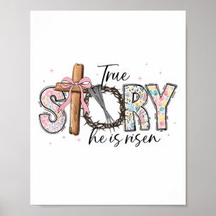 Poster Vraie Histoire Il Est Ressuscité Jésus Pâques FEMM
