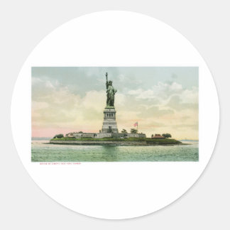 Poster "Vrijheidsbeeld". New York. Ronde Sticker