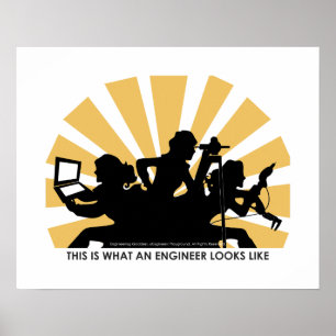 Poster vrouwelijke ingenieur: Zo zien we eruit