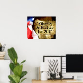 Poster vrouwenmars | Vrijheid en gerechtigheid voo (Thuiskantoor)