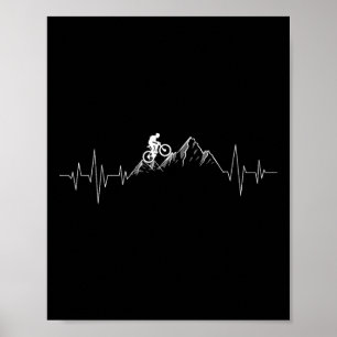 Poster VTT - Amoureux de VTT Cycliste en descente