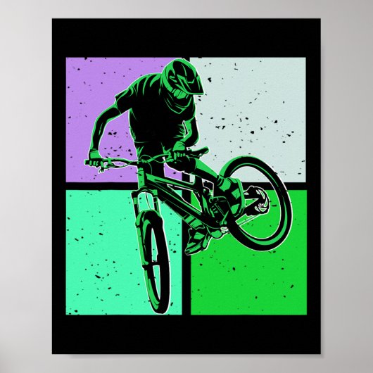 Poster VTT Ça ne devient jamais plus facile en descente M (Devant)