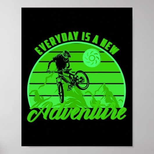 Poster VTT Ça ne devient jamais plus facile en descente M (Devant)