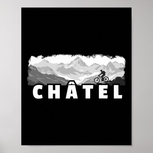 Poster VTT Châtel France Cyclisme  (Devant)