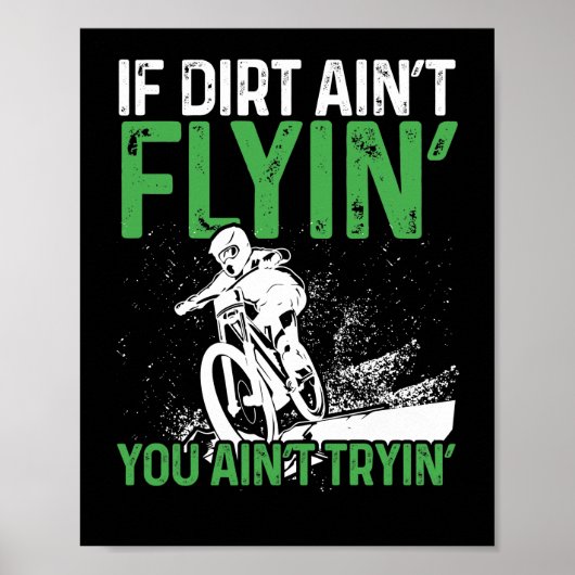 Poster VTT Cyclisme Si Idée Aint Flyin You (Devant)
