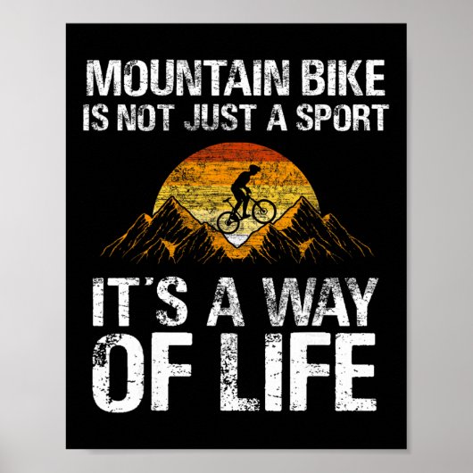 Poster VTT Descente - Vélo Tout Terrain VTT  (Devant)