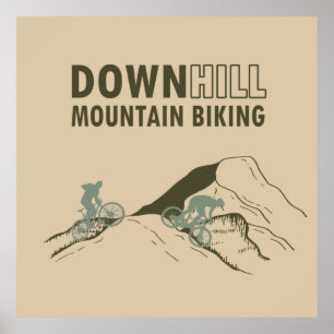 Poster VTT Downhill Vélo de Montagne