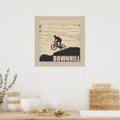 Poster VTT Downhill Vélos de Montagne (Cuisine)