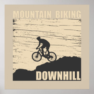 Poster VTT Downhill Vélos de Montagne