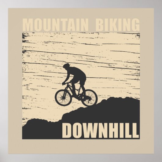Poster VTT Downhill Vélos de Montagne (Devant)