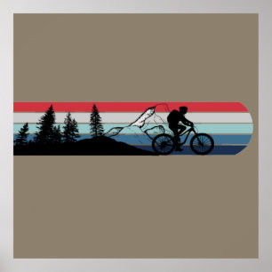 Poster VTT Downhill Vélos de Montagne