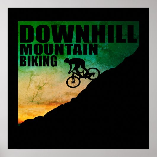 Poster VTT Downhill Vélos de Montagne (Devant)