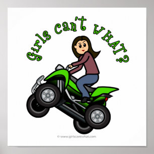 Poster VTT léger   Fille à quatre roues