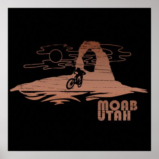 Poster Vtt Moab - Utah Vélo de montagne (Devant)