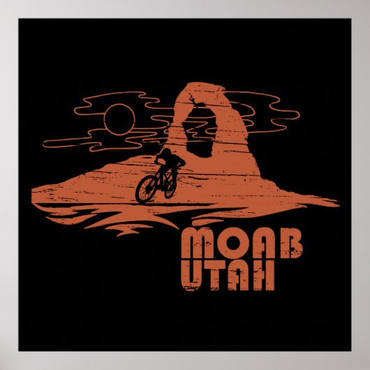 Poster Vtt Moab - Utah Vélo de montagne (Devant)