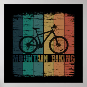 Poster VTT montagne vintage