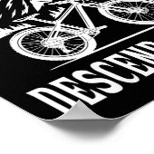 Poster VTT Monter Dur, Descendre Plus Dur (Coin)
