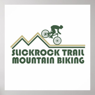 Poster Vtt Mountain Biking - Slickrock Trails Utah