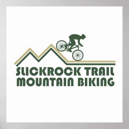 Poster Vtt Mountain Biking - Slickrock Trails Utah (Devant)