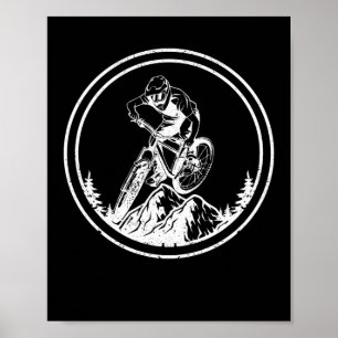 Poster VTT Rider Downhill VTT VTT Bi