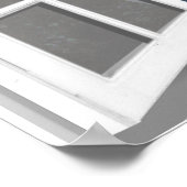 Poster Vue 3D fausse fenêtre de la scène de coucher du so (Coin)