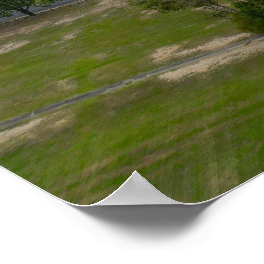 Poster Vue aérienne Bill Hewitt Reserve Brisbane Skyline (Coin)