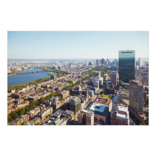 Poster Vue aérienne de Boston