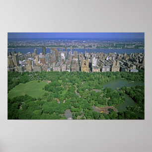 Poster Vue aérienne de Central Park et côté ouest