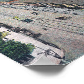 Poster Vue aérienne de CityOakland, CA (Coin)