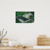 Poster Vue aérienne de Goodyear-Zeppelin Fabrication (Cuisine)