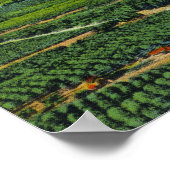 Poster Vue aérienne de Hood River Valley et Mountain (Coin)