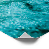 Poster Vue aérienne de la plage de sable avec des parasol (Coin)