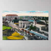 Vue aérienne de la plage PikeLong, CA