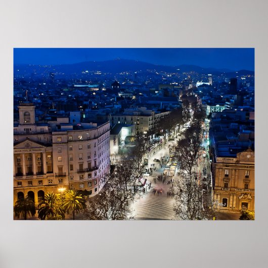 Poster Vue aérienne de La Rambla (Devant)