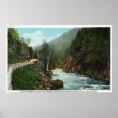Poster Vue aérienne de la rivière Ausable près de Wilming (Devant)
