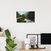 Poster Vue aérienne de la rivière Ausable près de Wilming (Bureau à domicile)