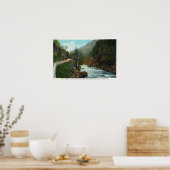 Poster Vue aérienne de la rivière Ausable près de Wilming (Cuisine)