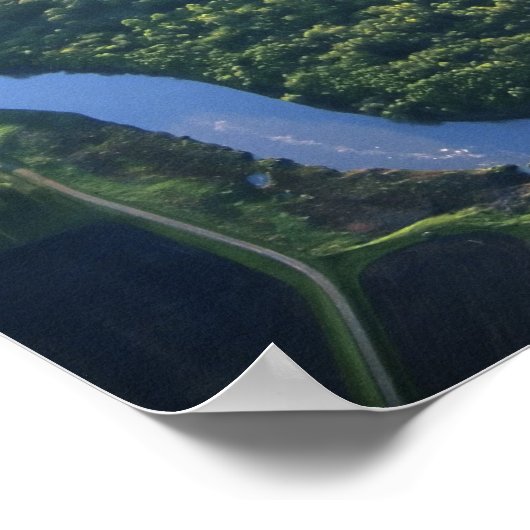 Poster Vue aérienne de la rivière Rouge du Nord (Coin)