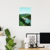 Poster Vue aérienne de la rivière russe au Camp Rose (Bureau à domicile)